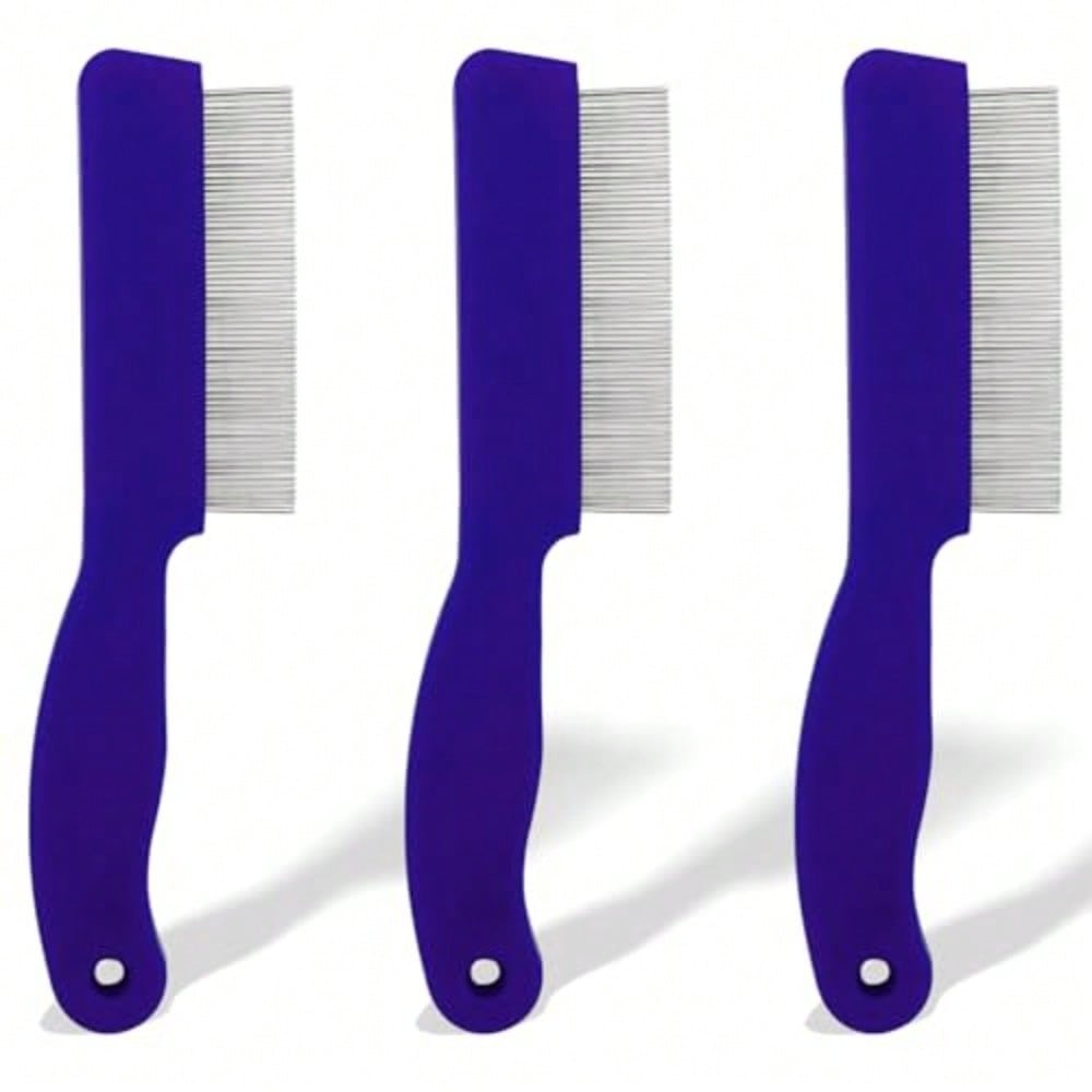 Comb Fine Tooth - 3 Pack Pet Flea Detangling Comb