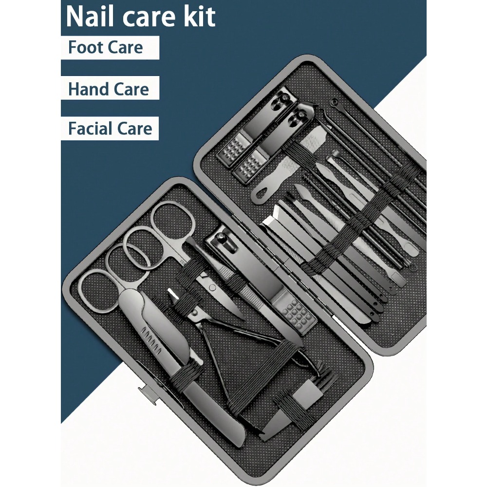 Men'S Grooming Set Gift - Manicure Set, Stainless Steel Professional Nail