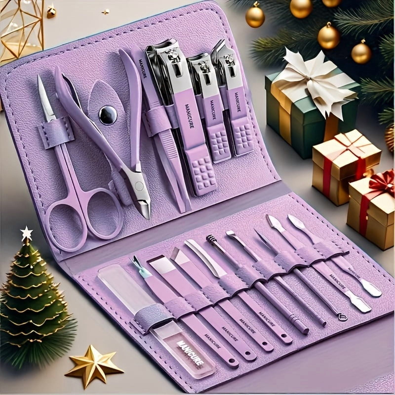 Men'S Grooming Set Gift - Manicure Set Professional Nail Clippers Pedicure