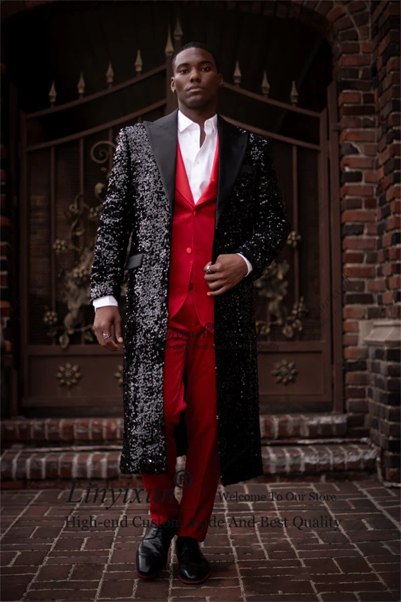 Shiny Men Suits Luxury Sequin  - огляд і ціна X Men Grooming