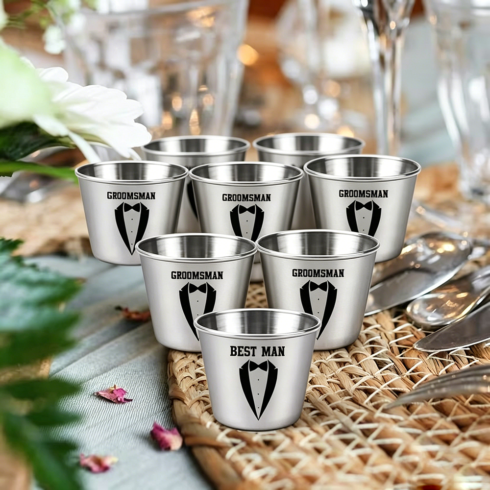 Custom Groomsman Shot Glass Se - огляд і ціна Men'S Grooming Set Gift
