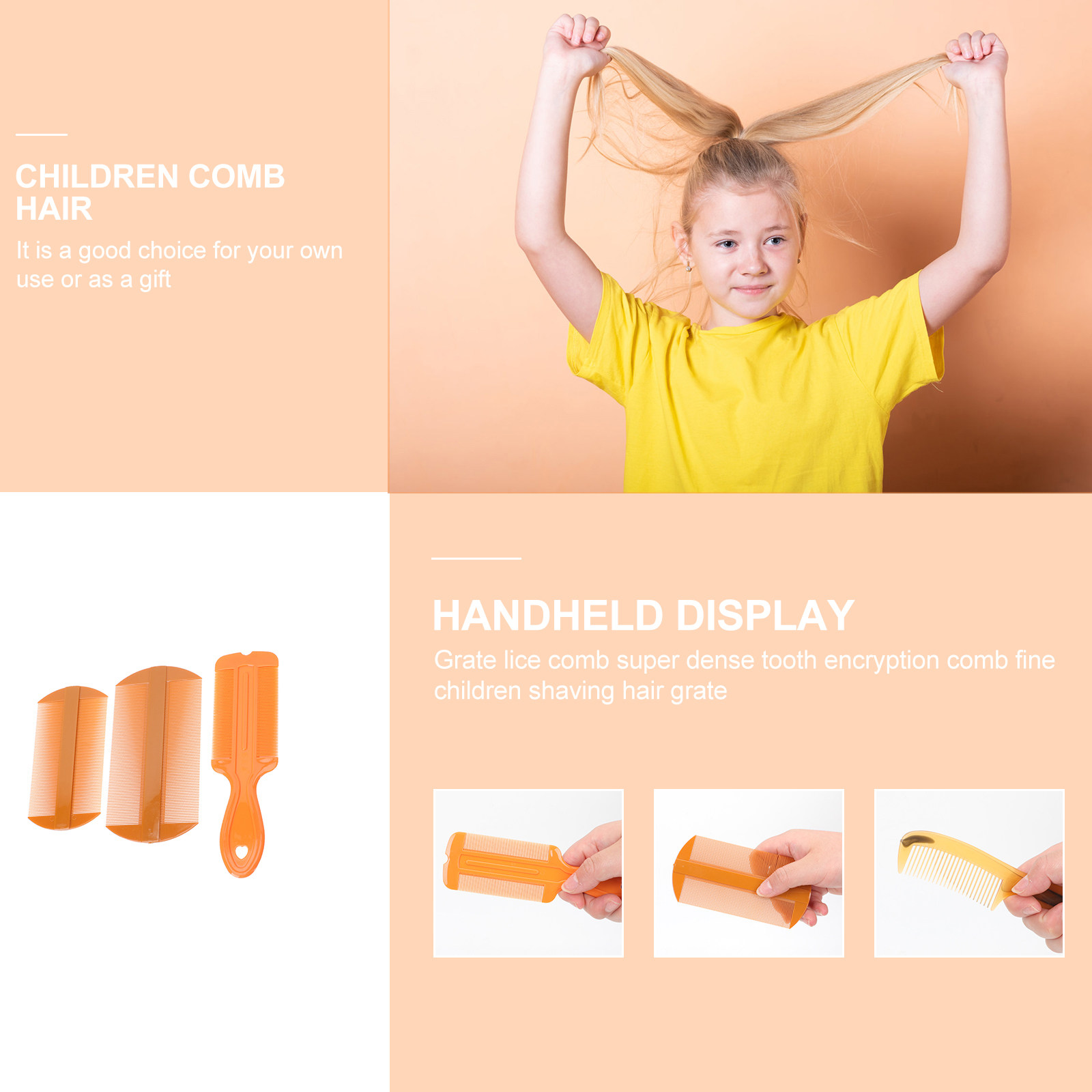 3Pcs Dandruff Comb Double-Side - огляд і ціна Comb Fine Tooth