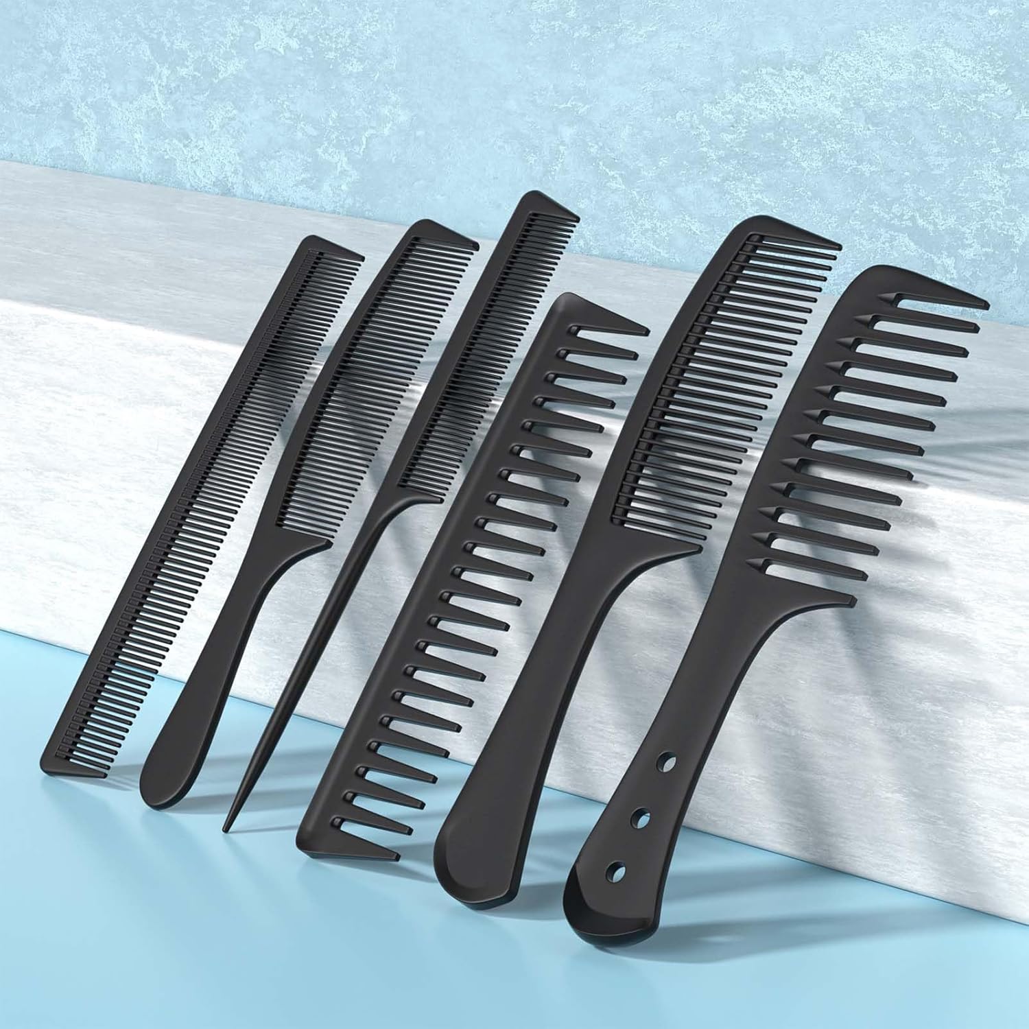 6 PCS Hair Comb Set Black, Dur - огляд і ціна Comb Fine Tooth