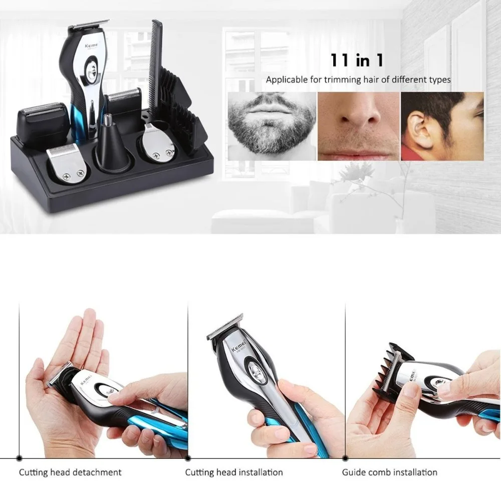 11 in 1 Cordless Hair Clipper  - огляд і ціна Men'S Grooming Razor Kit