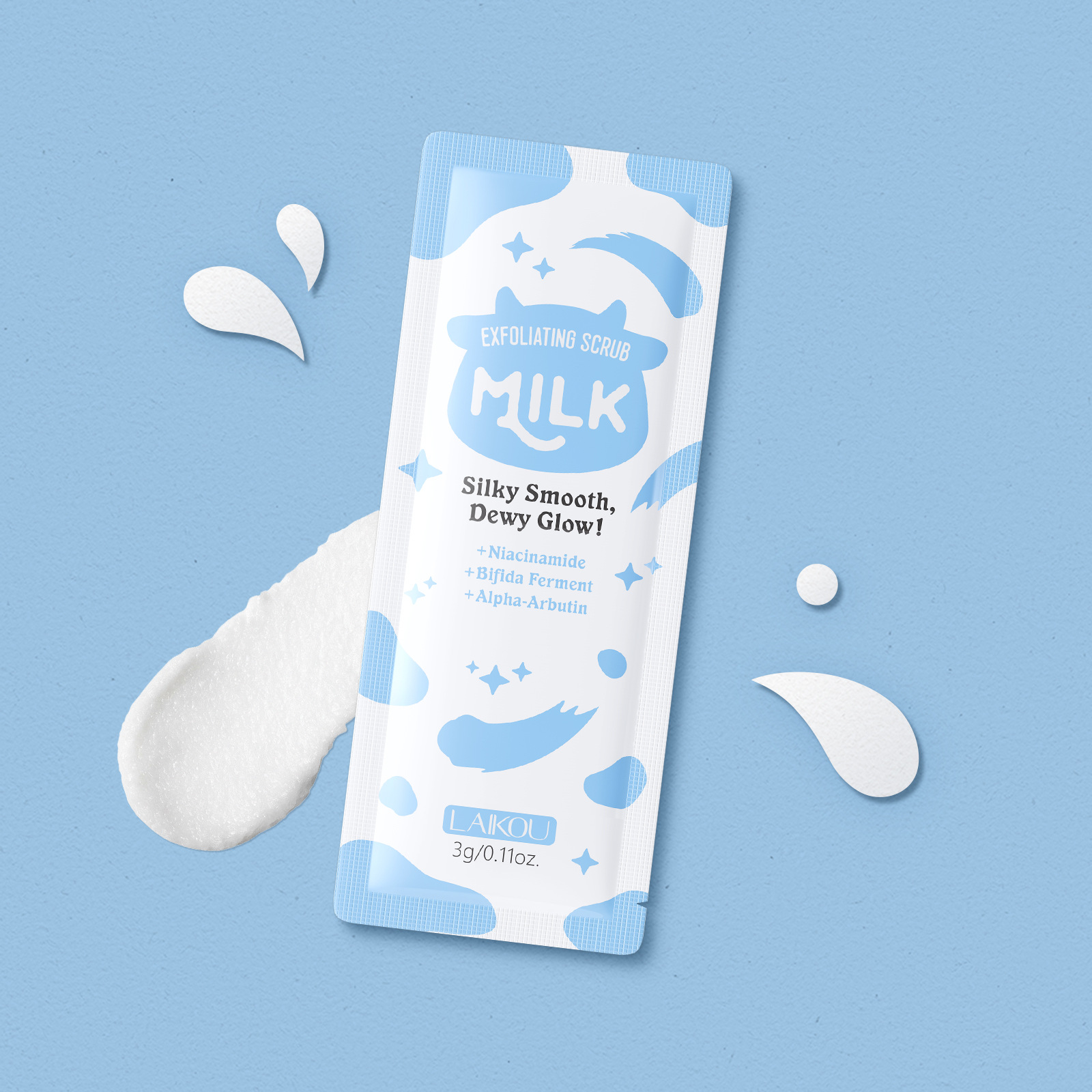 LAIKOU Milk Body Scrub 3g 10Pa - огляд і ціна Exfoliating Scrub Mens
