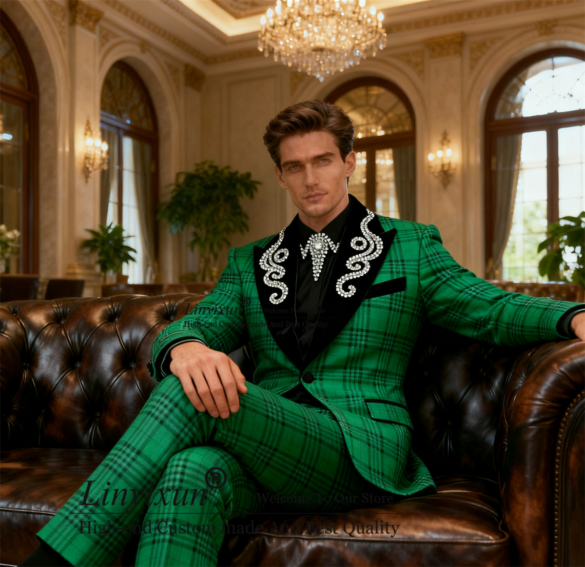 Fashion Plaid Men Suits 2 Piec - огляд і ціна X Men Grooming