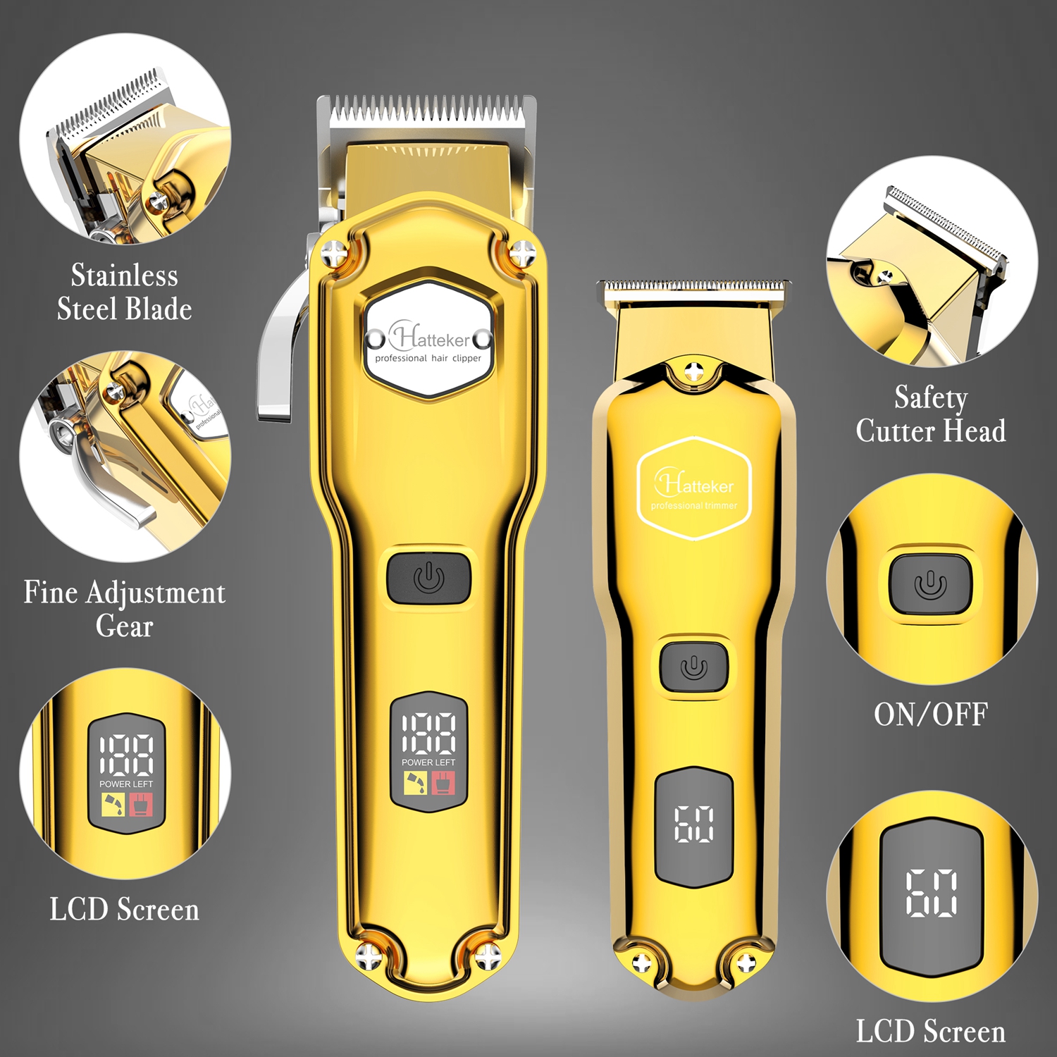 HATTEKER Professional Cordless - огляд і ціна Men'S Grooming Clippers