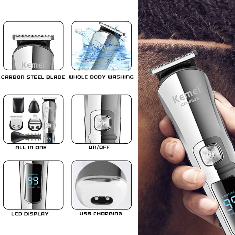 Kemei Professional Multifuncti - огляд і ціна Men'S Grooming Razor Kit