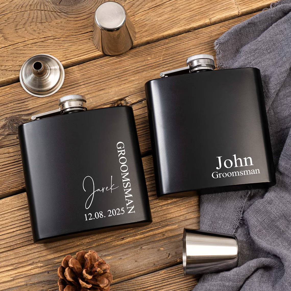 Personalized Name Hip Flask Se - огляд і ціна Men'S Grooming Set Gift