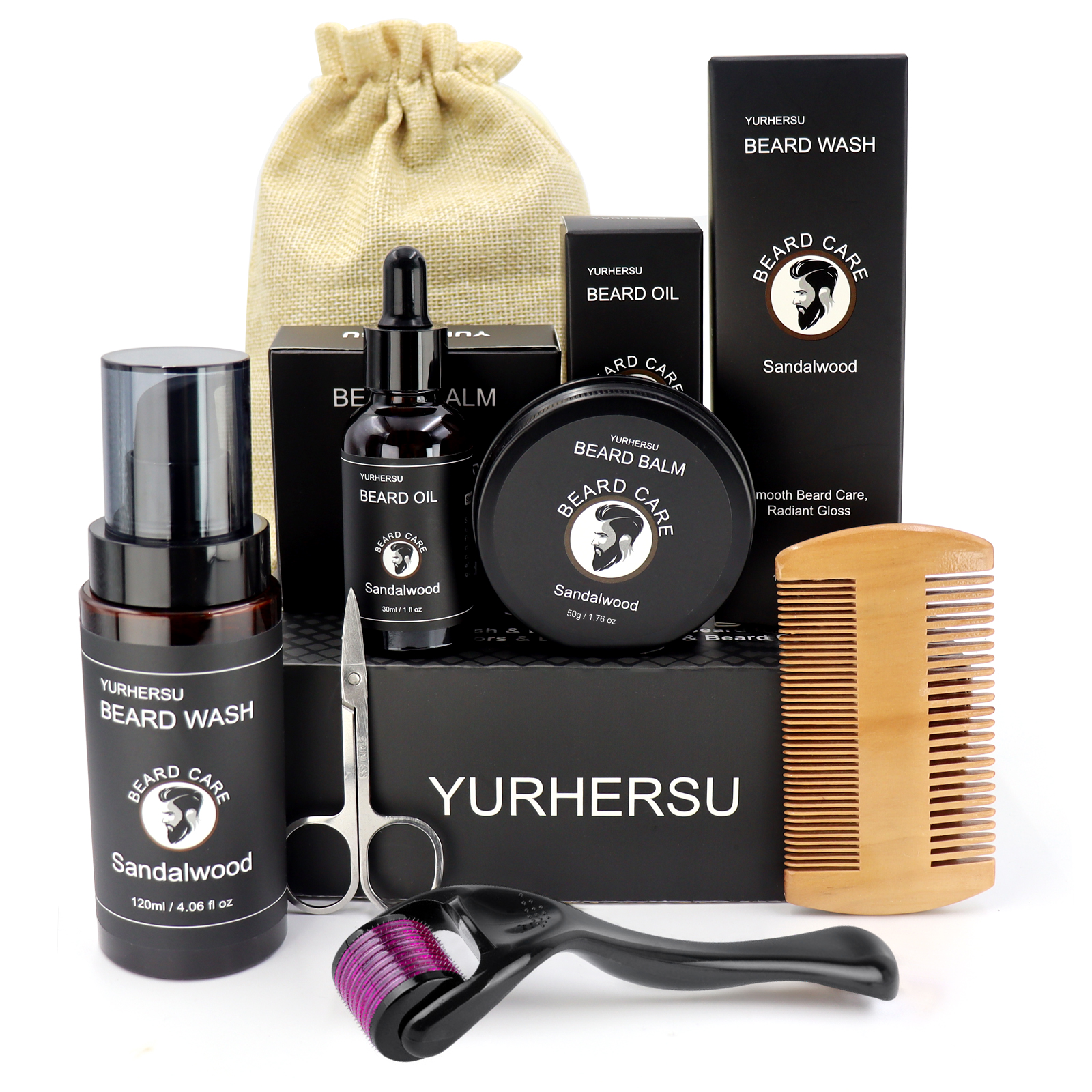7Pcs Beard Care Kit for Men, G - огляд і ціна Men'S Grooming Set Gift